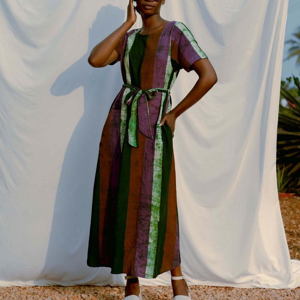 Osei Duro Nonna Dress in Speedboat